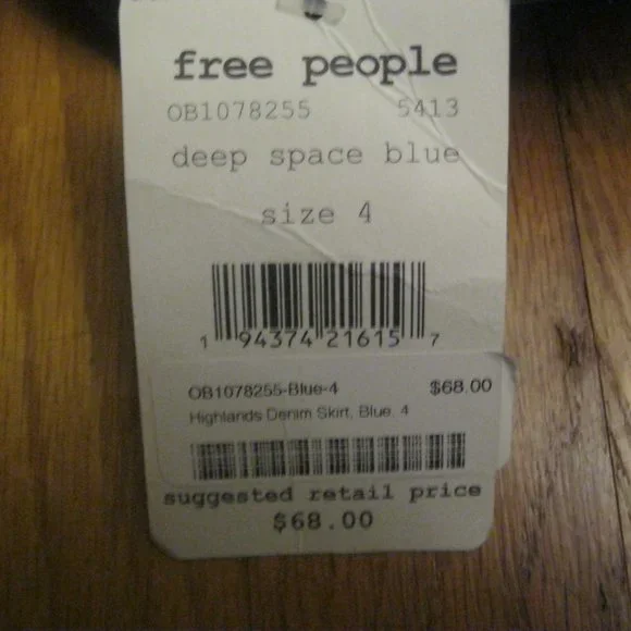 NWT We The Free Highlands Denim Mini Skirt - Picture 9 of 9